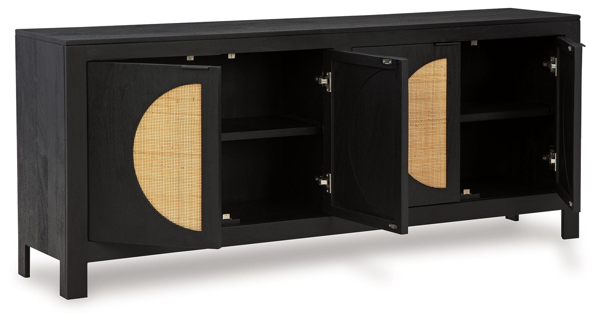 Signature Design by Ashley® Cliffiings - Black / Natural - Accent Cabinet | Meri Furniture