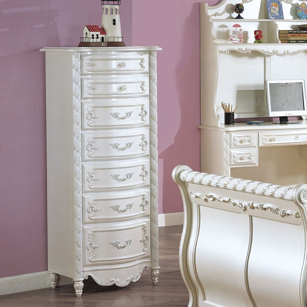ACME Pearl - Chest - White | Meri Furniture