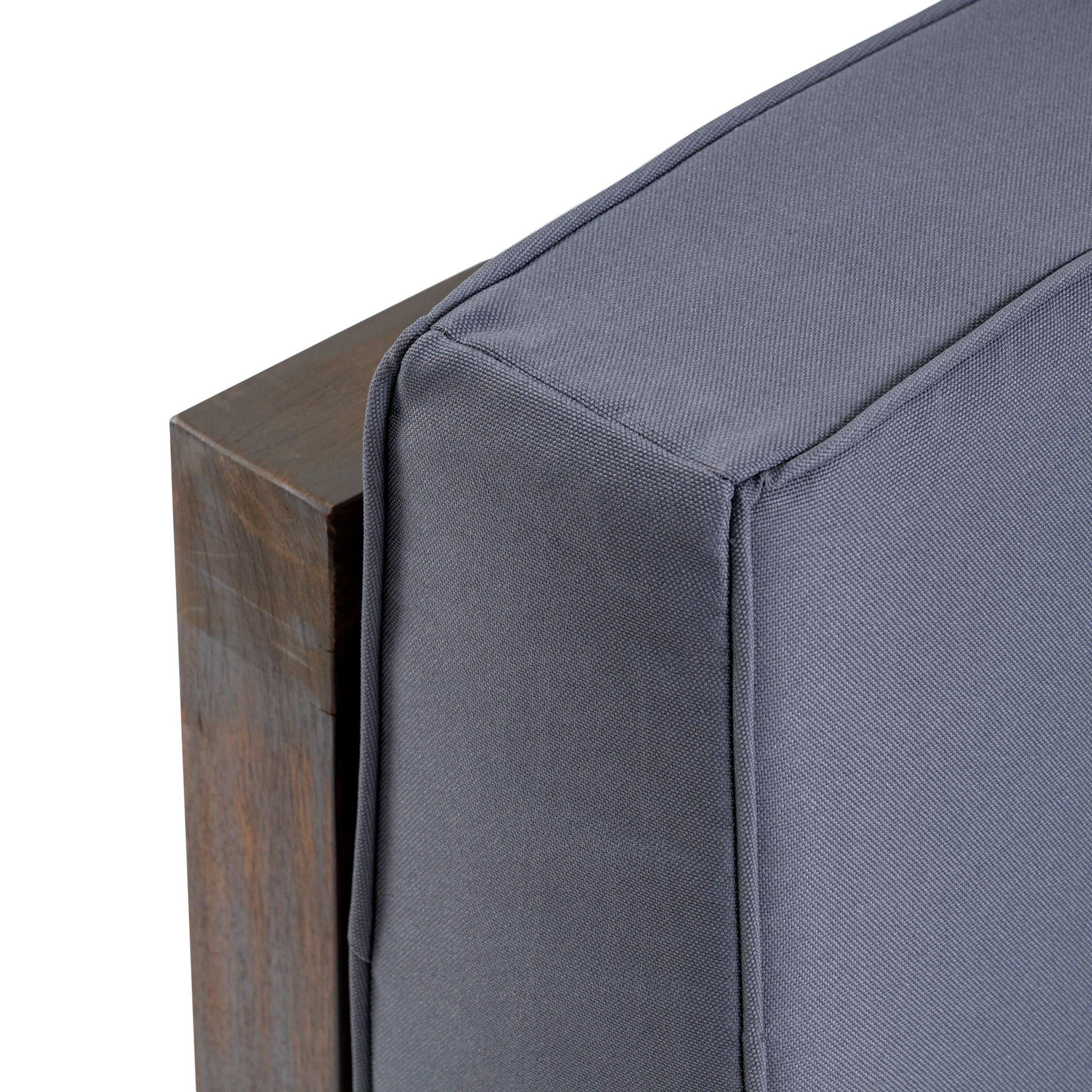 Outdoor Acacia Wood Patio Chair With Fabric Cushion