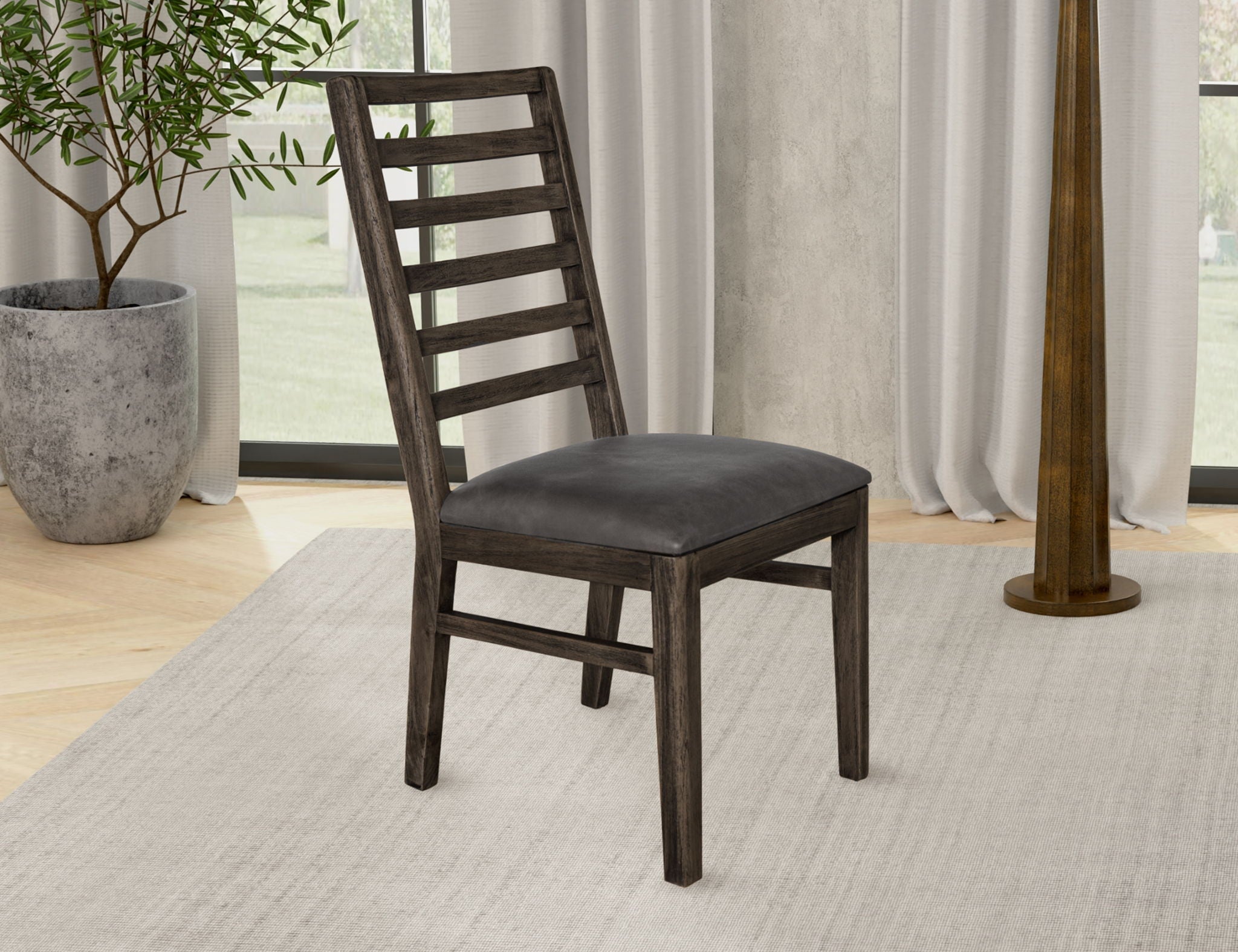Balam - Chair (Set of 2) - Oil Black
