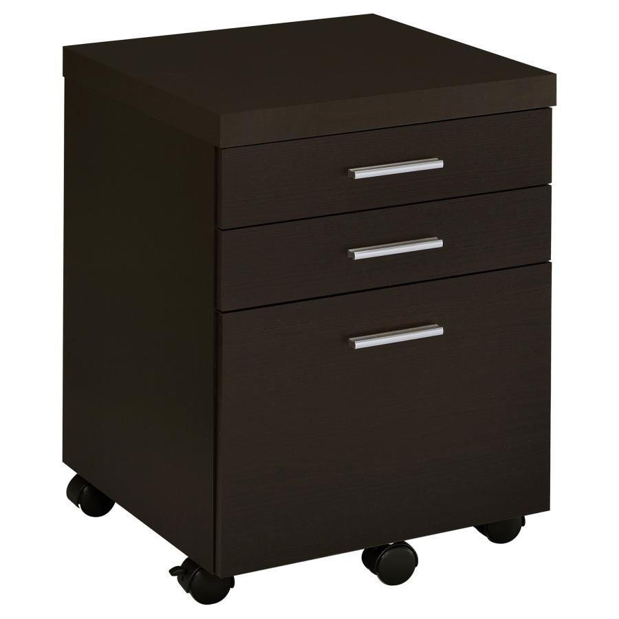 Coaster Fine Furniture Skeena - 3-Drawer Mobile Office Cabinet | Meri Furniture