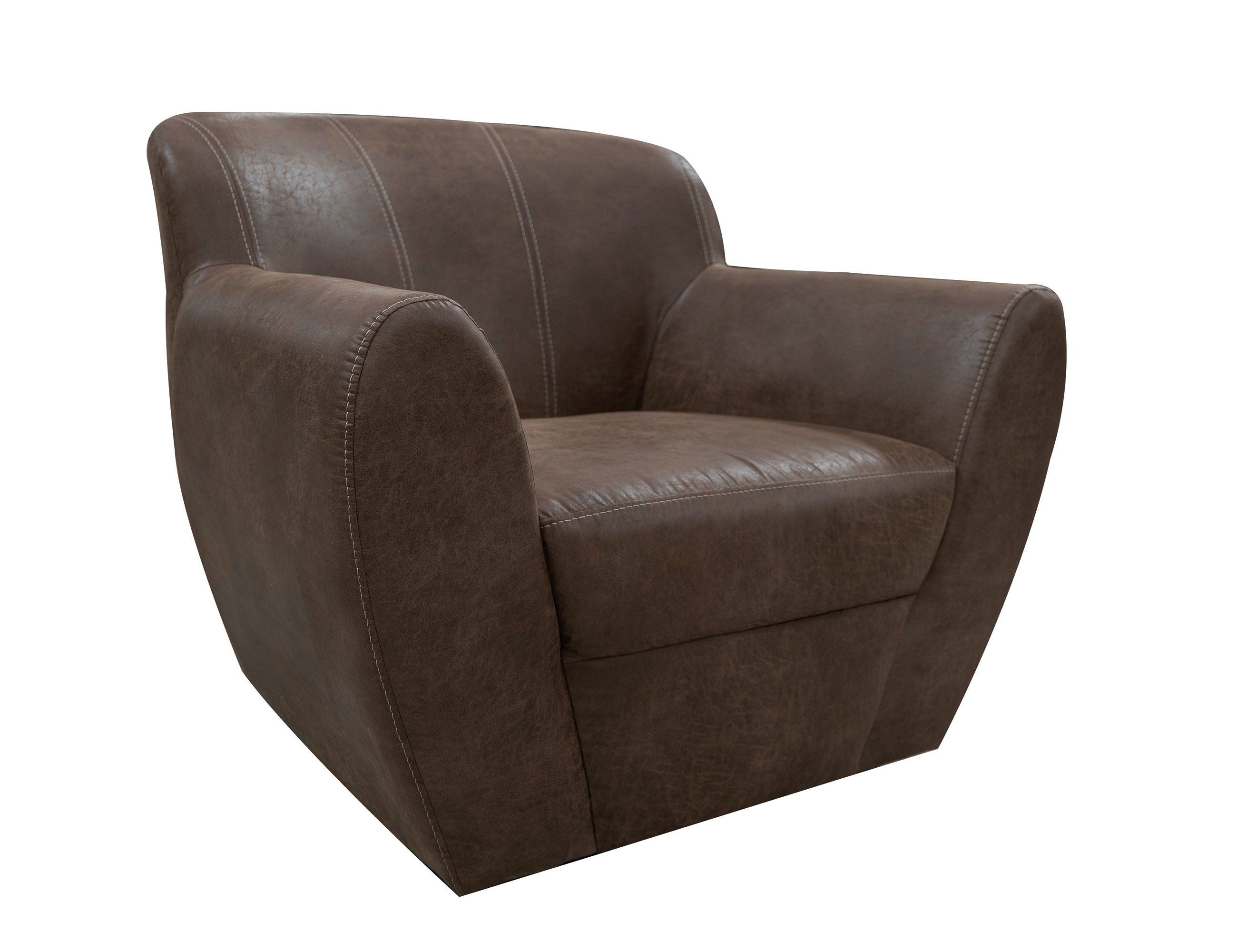 International Furniture Direct Tamesis - Swivel Accent Chair Armchair - Chocolate Brown | Meri Furniture