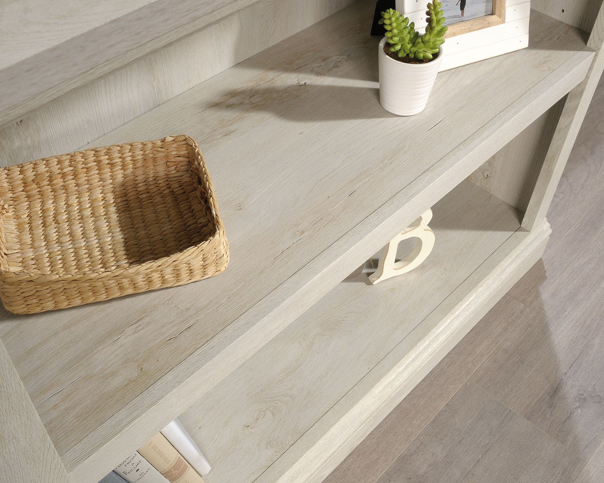2-Shelf Bookcase Chalked Chestnut