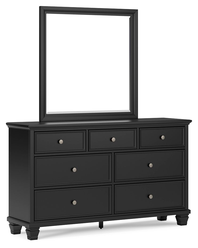 Signature Design by Ashley® Lanolee - Black - Dresser And Mirror | Meri Furniture