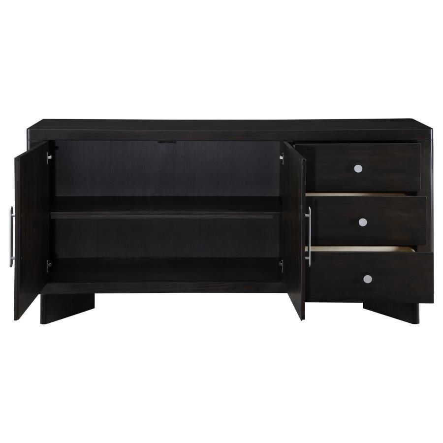 Coaster Fine Furniture Hathaway - 3-Drawer Sideboard Buffet Cabinet - Acacia Brown | Meri Furniture