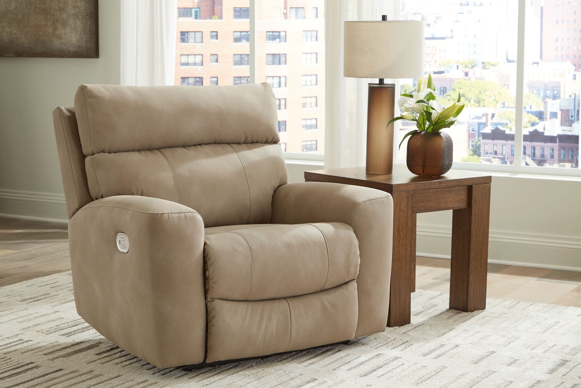 Signature Design by Ashley® Next-gen Durapella - Power Recliner With Adj Headrest | Meri Furniture