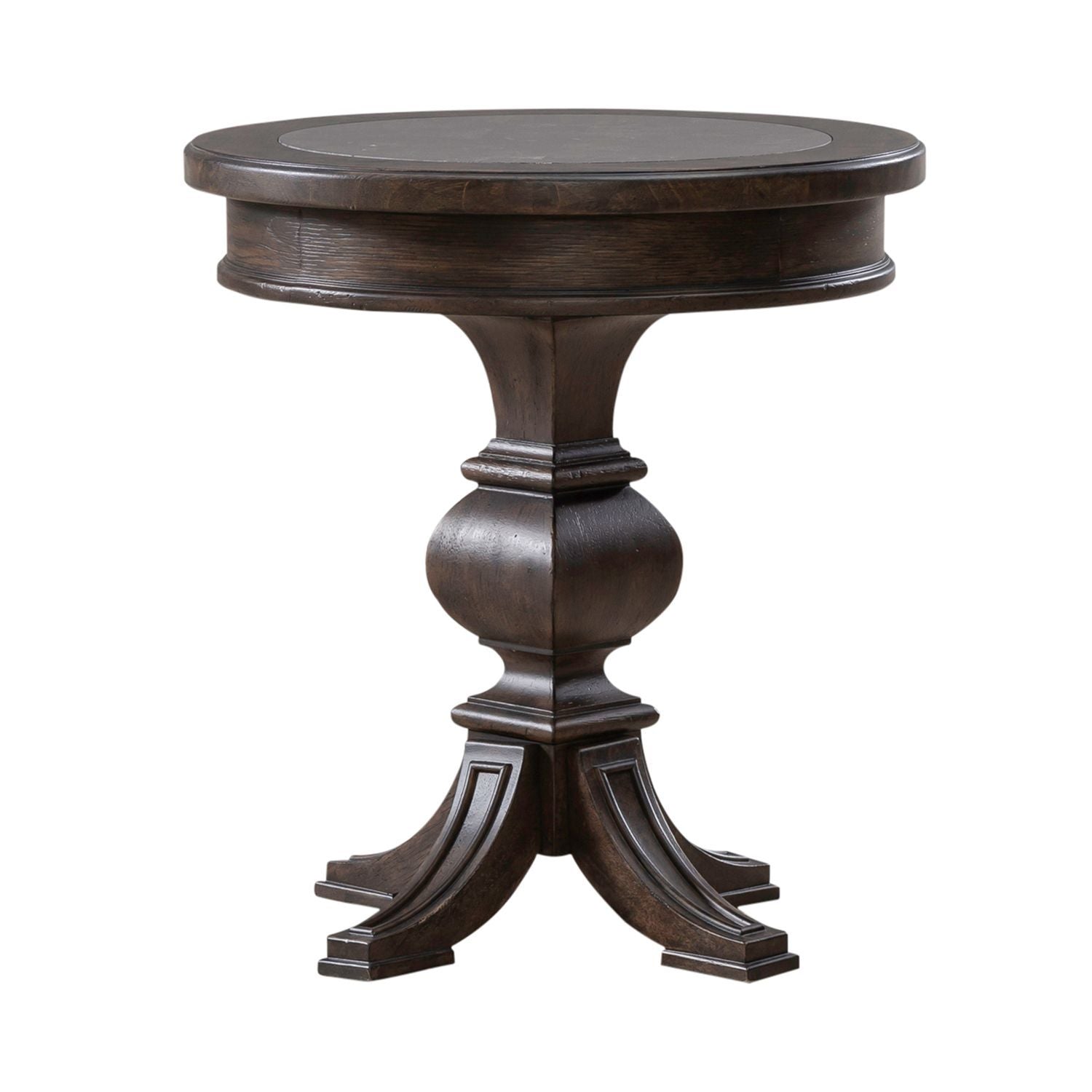 Paradise Valley - Round Chairside Table - Saddle Brown