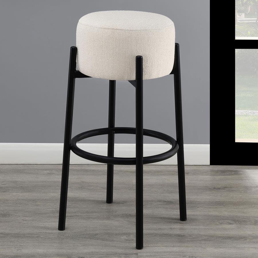 Coaster Fine Furniture Leonard - Upholstered Backless Round Stools (Set of 2) | Meri Furniture