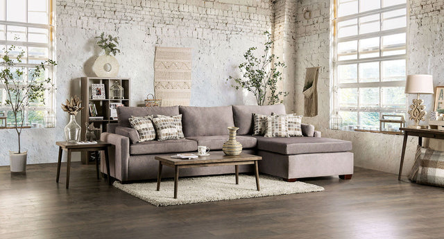 Furniture of America Cramlington - Sectional - Light Gray | Meri Furniture