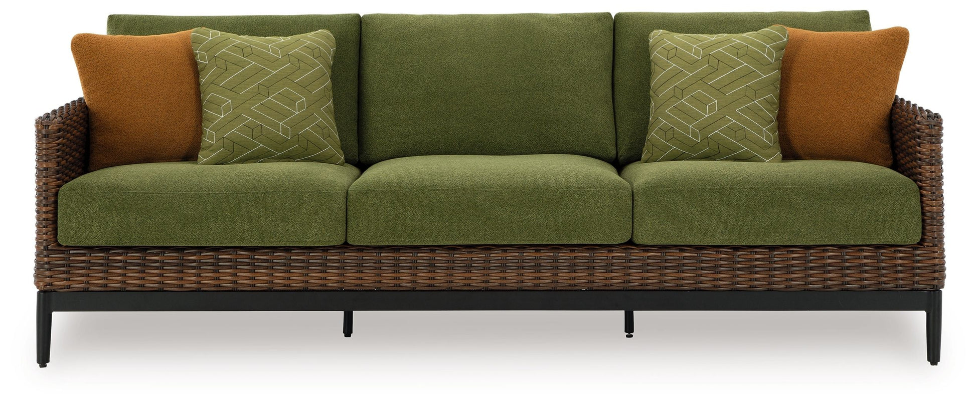 Signature Design by Ashley® Horizon Hall - Brown / Green - Sofa With Cushion | Meri Furniture