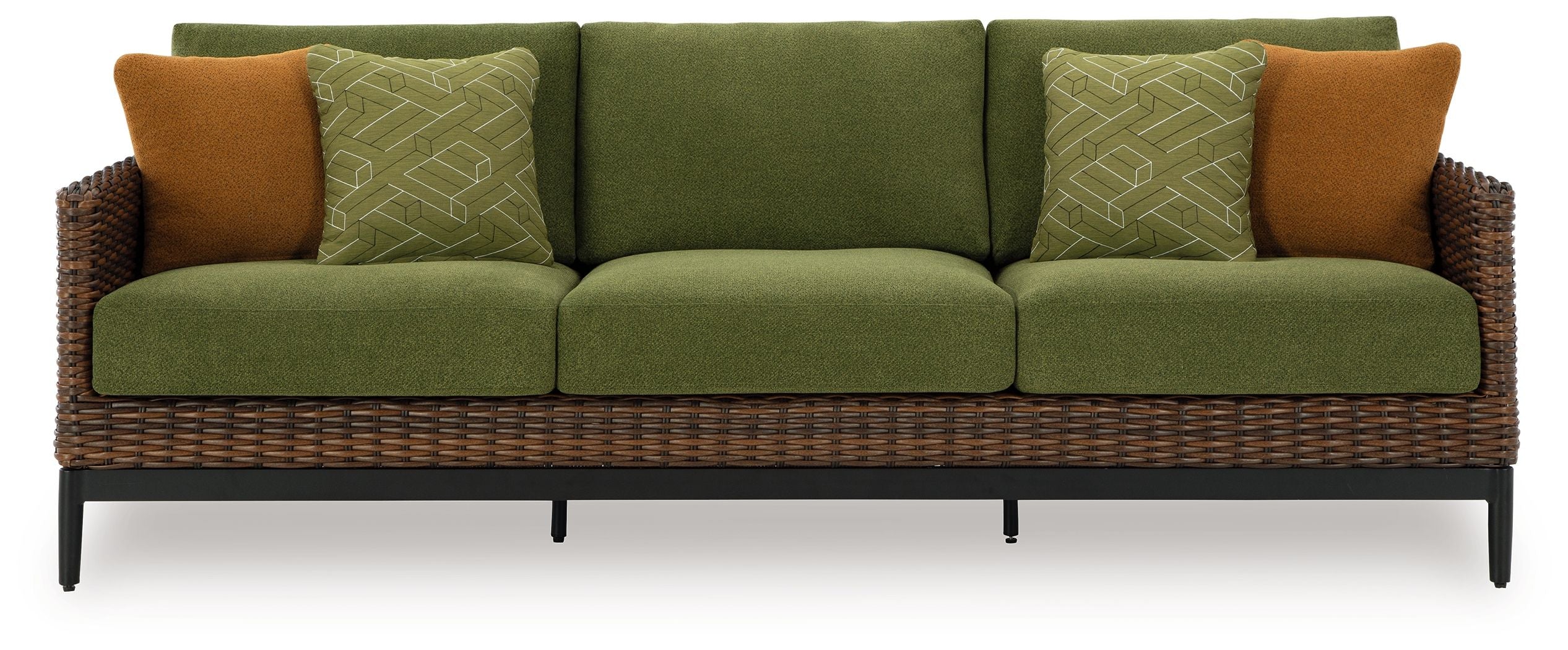 Signature Design by Ashley® Horizon Hall - Brown / Green - Sofa With Cushion | Meri Furniture