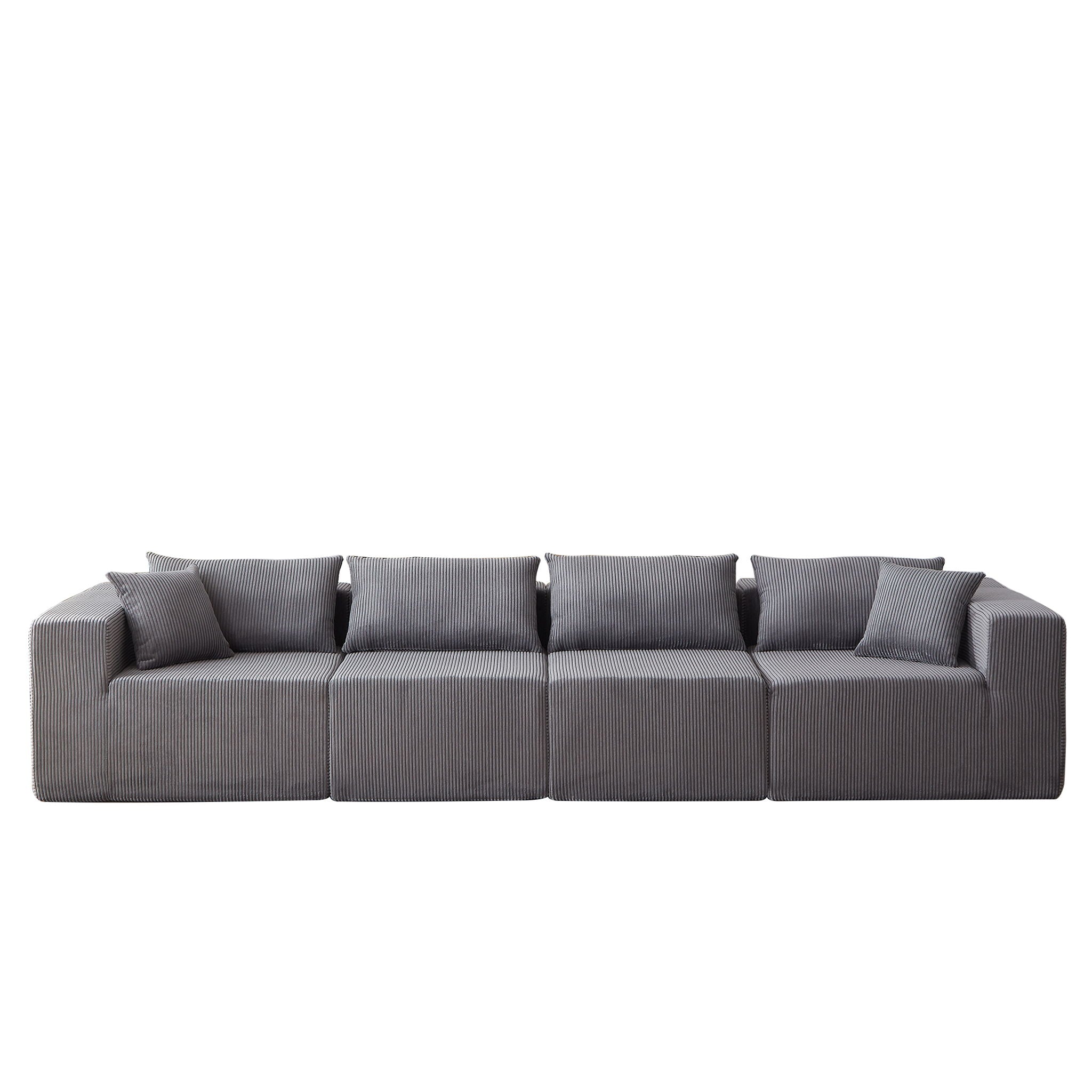 Modular L Shaped Sectional Compressed Sofa, Free Combination