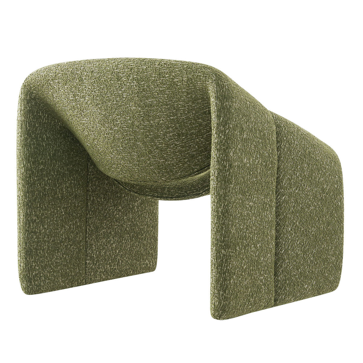 Vivi Looped Textural Fabric Curved Arm Accent Chair by Modway