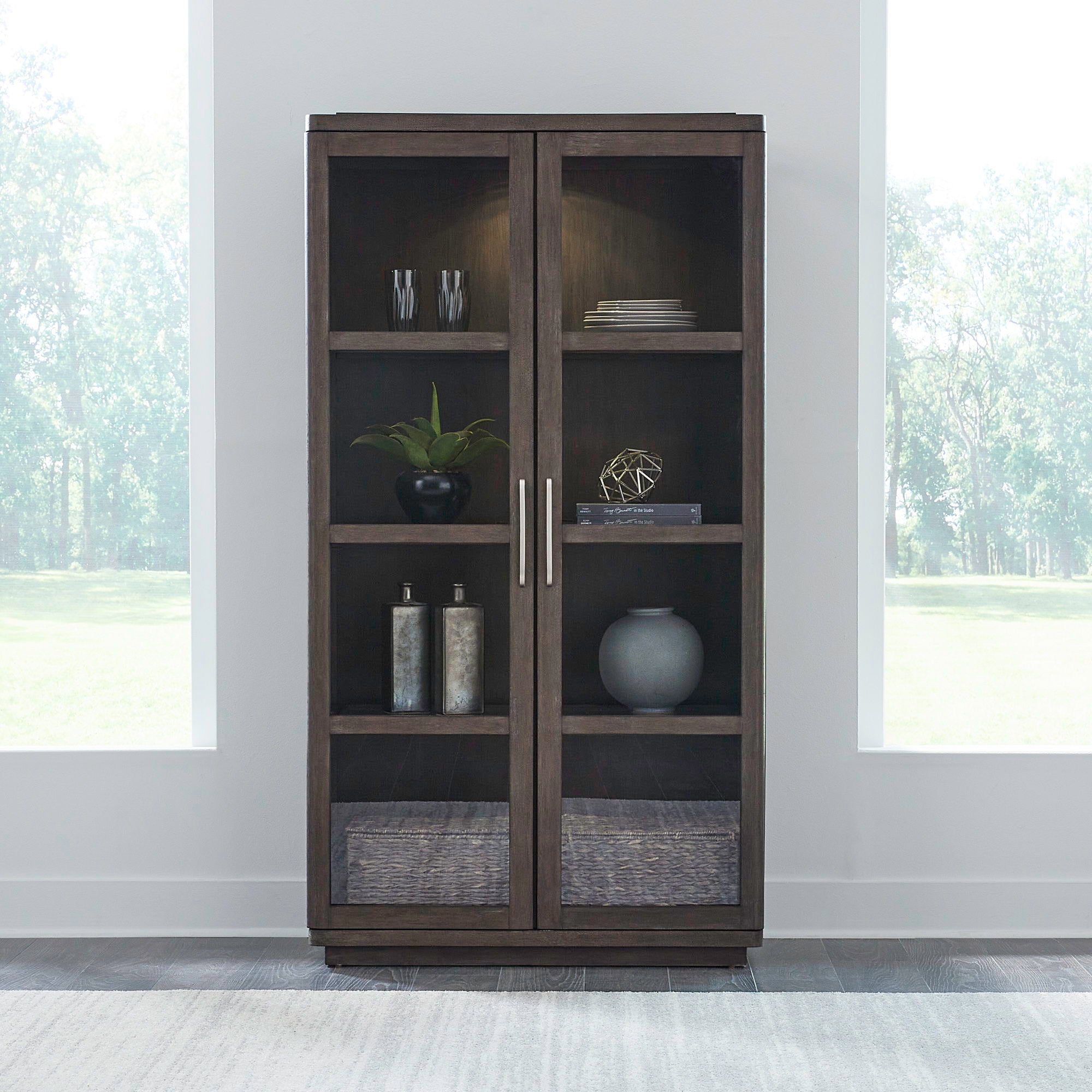 Liberty Furniture Cascade Falls - Display Cabinet - Satin Espresso | Meri Furniture
