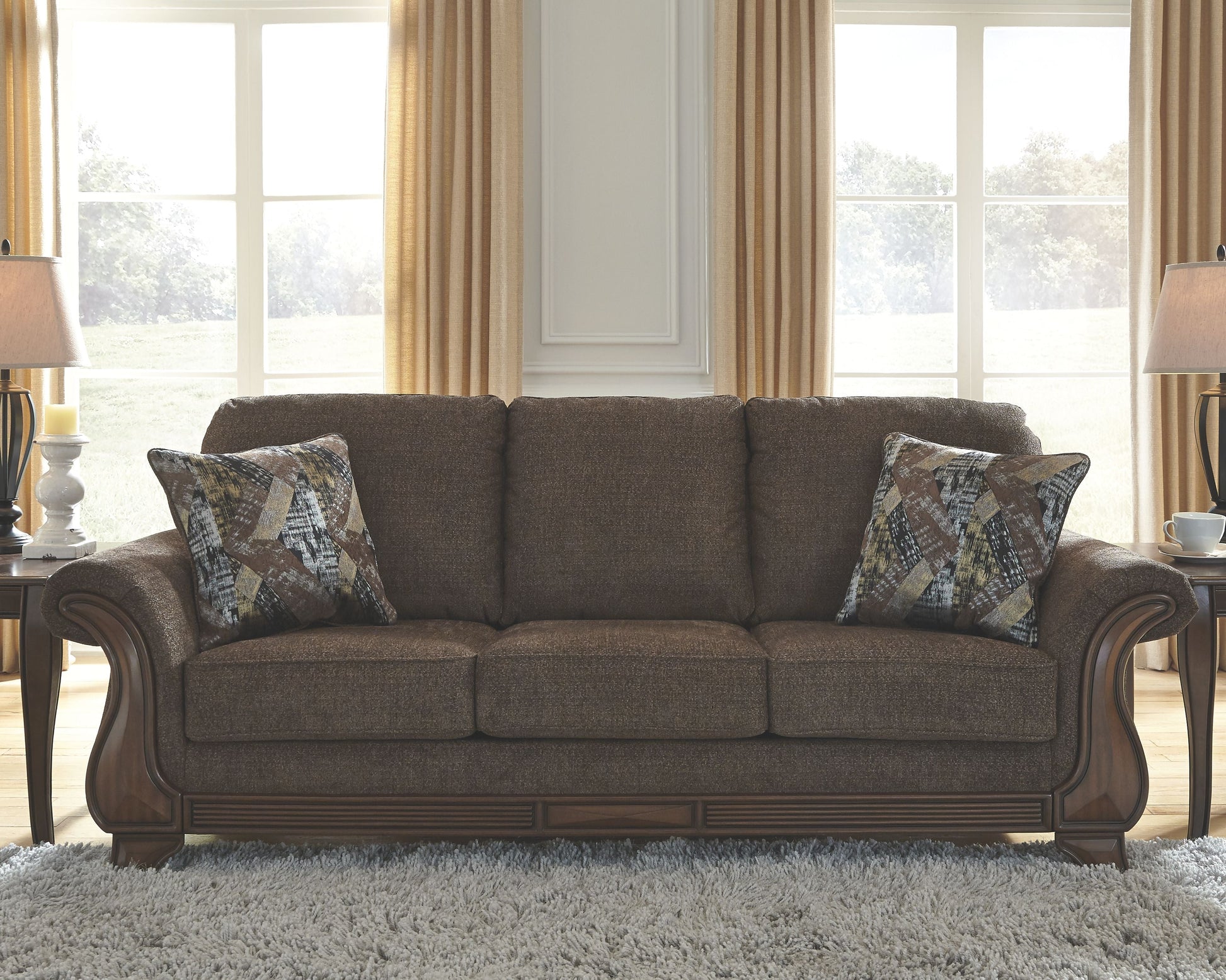 Ashley Furniture Miltonwood - Teak - Sofa | Meri Furniture