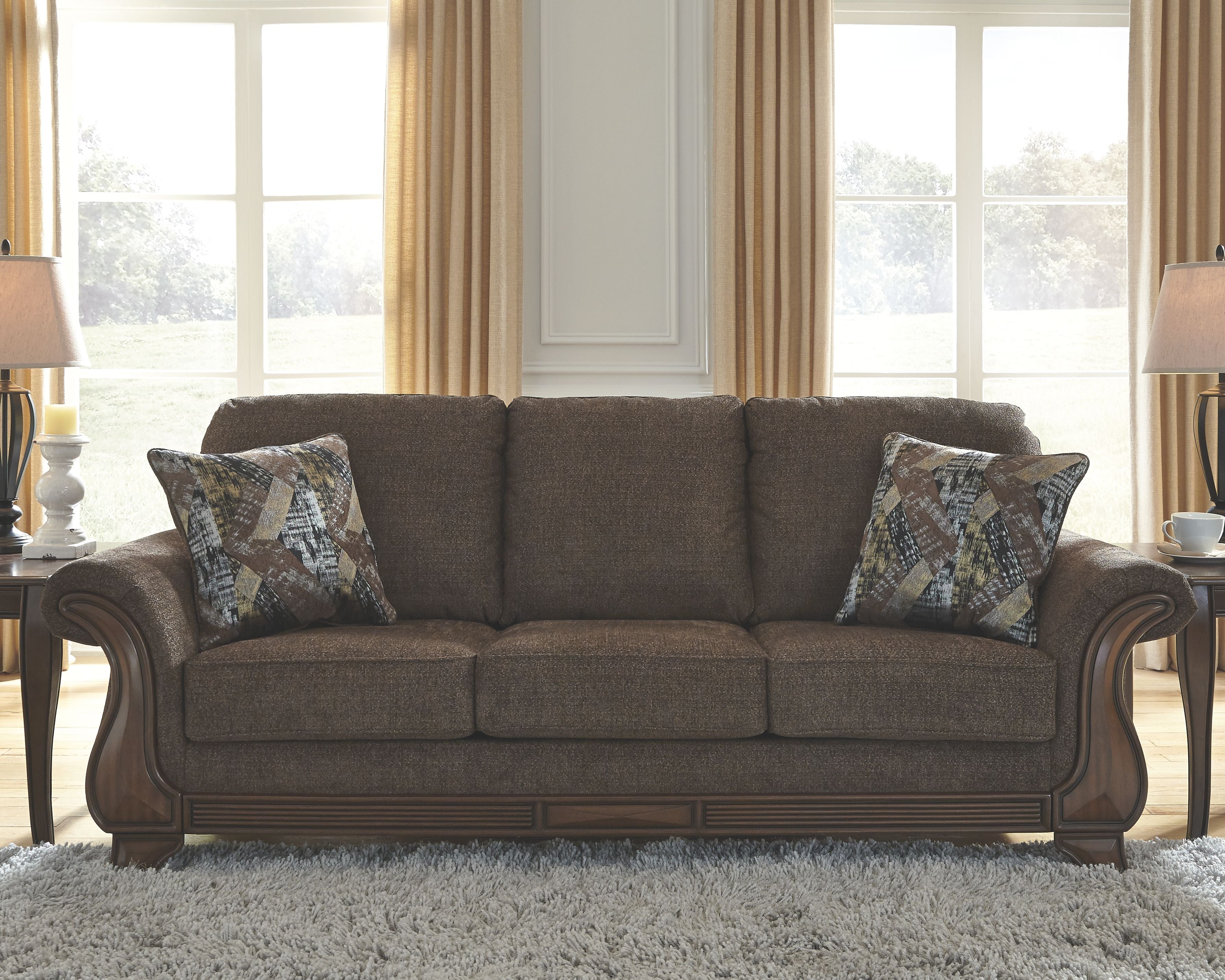 Ashley Furniture Miltonwood - Teak - Sofa | Meri Furniture