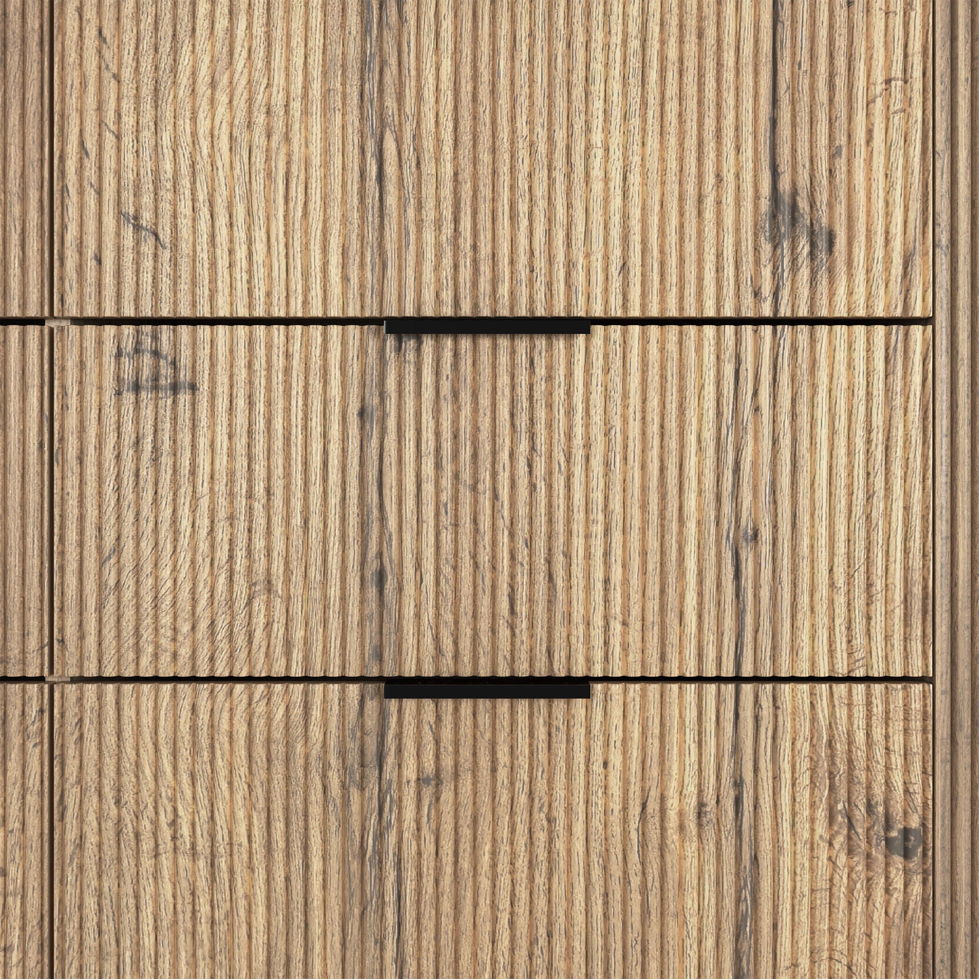 Modern 6 Drawer Cabinet With Metal Rounded Corners And Exquisite Handles Multi Functional Storage - Natural Wood