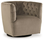 Signature Design by Ashley® Hayesler - Cocoa - Swivel Accent Chair | Meri Furniture