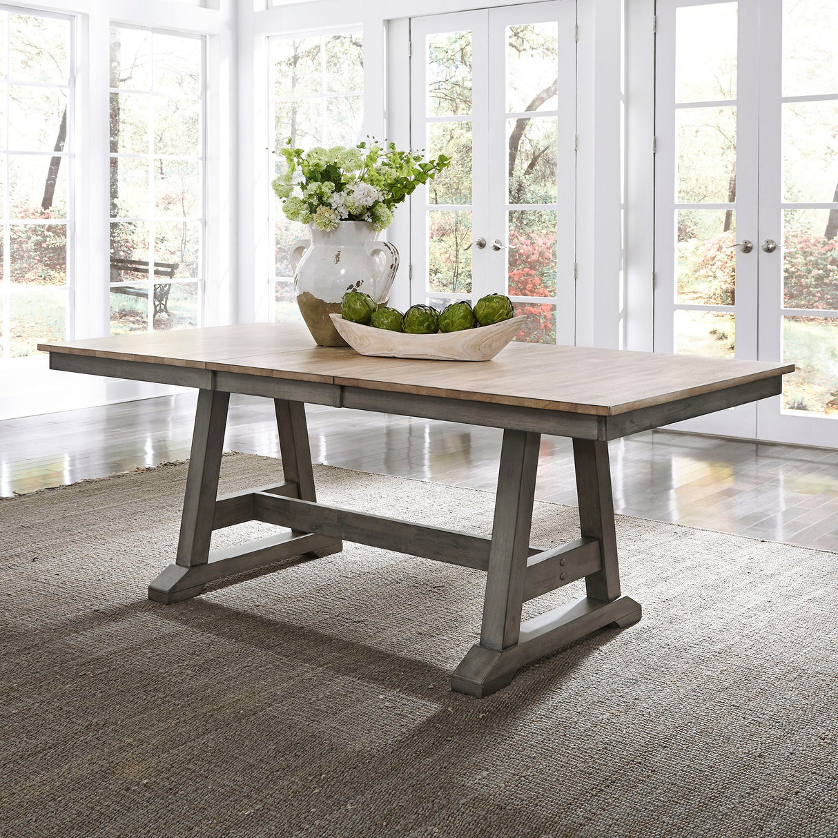 Liberty Furniture Lindsey Farm - Trestle Table | Meri Furniture