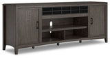 Montillan - Grayish Brown - XL TV Stand With Fireplace Option