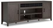 Signature Design by Ashley® Montillan - Grayish Brown - XL TV Stand With Fireplace Option | Meri Furniture