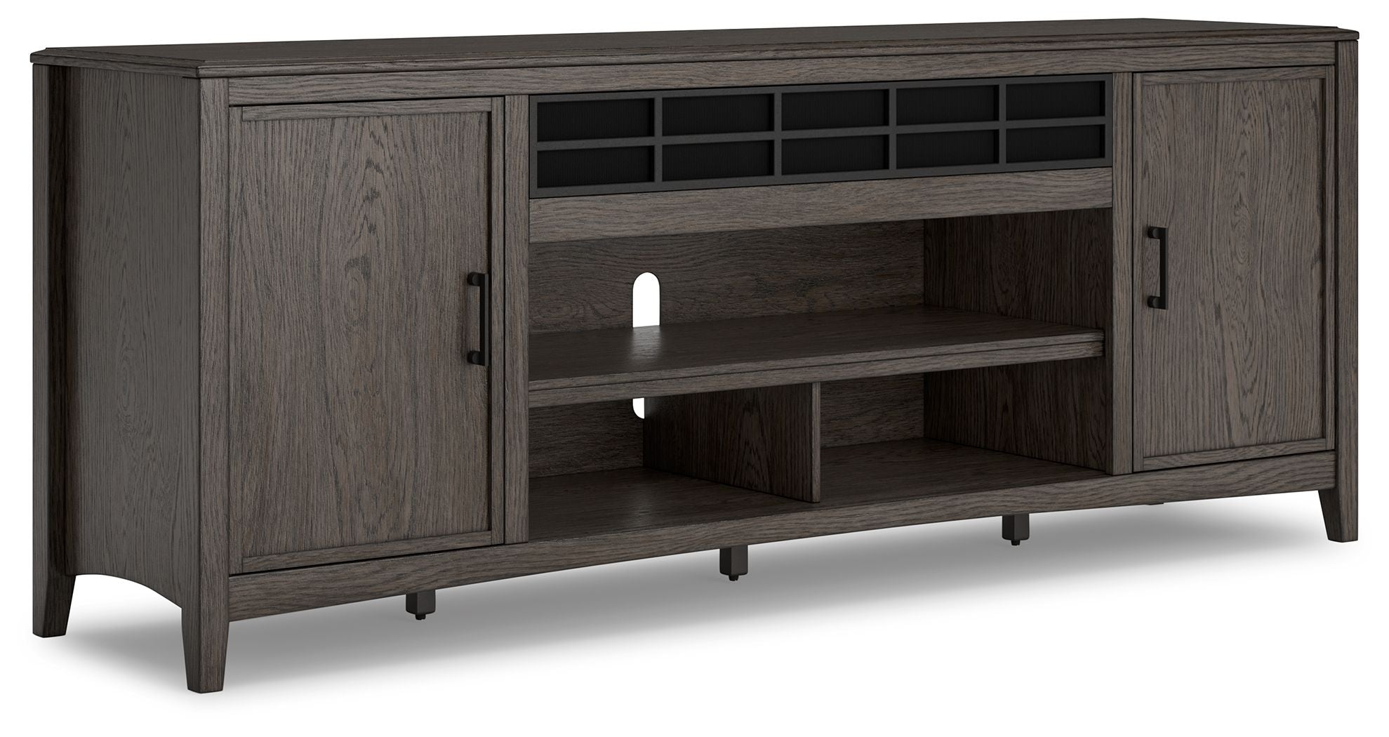 Signature Design by Ashley® Montillan - Grayish Brown - XL TV Stand With Fireplace Option | Meri Furniture