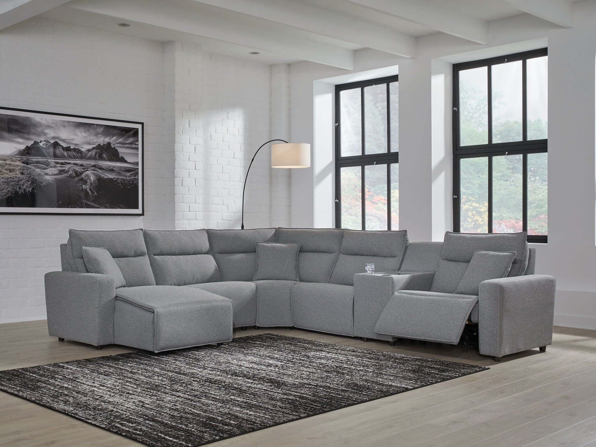 ModMax II - Salt And Pepper - Reclining Sectional
