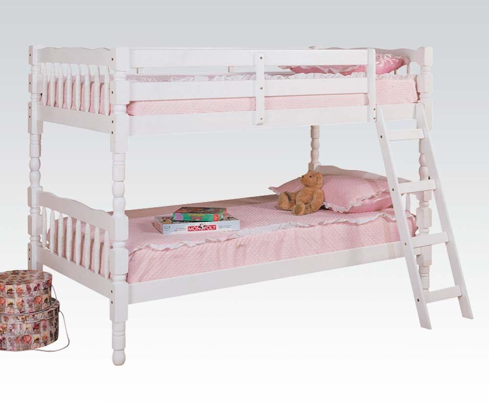 ACME Homestead - Twin Over Twin Bunk Bed - Pink | Meri Furniture