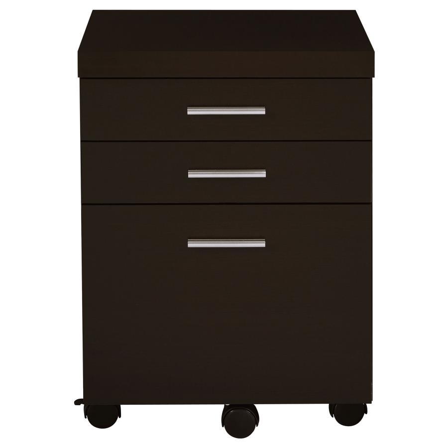 Coaster Fine Furniture Skeena - 3-Drawer Mobile Office Cabinet | Meri Furniture