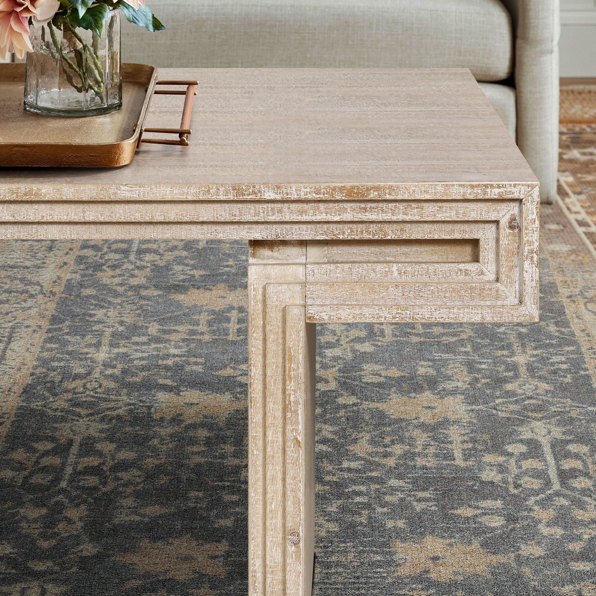 American Vintage Industrial Coffee Table, Double Tier Design