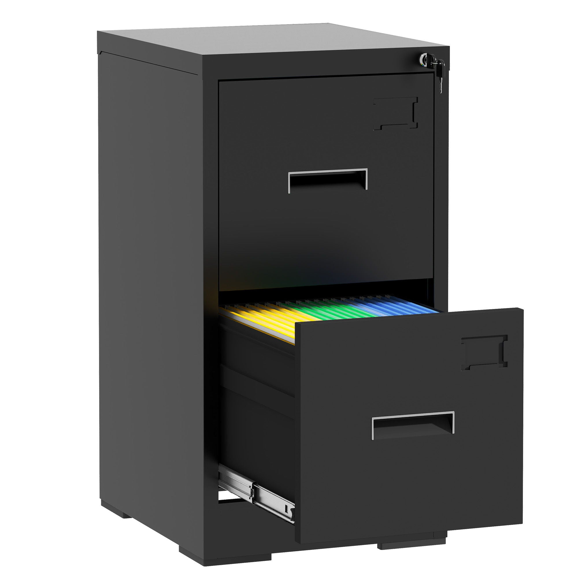 Modern Drawer Metal Vertical File Cabinet With Lock And Card Slot For Office