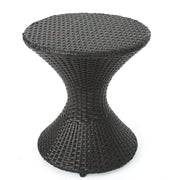 Highest Quality Wicker Hourglass Shaped Side Table - Brown Multi