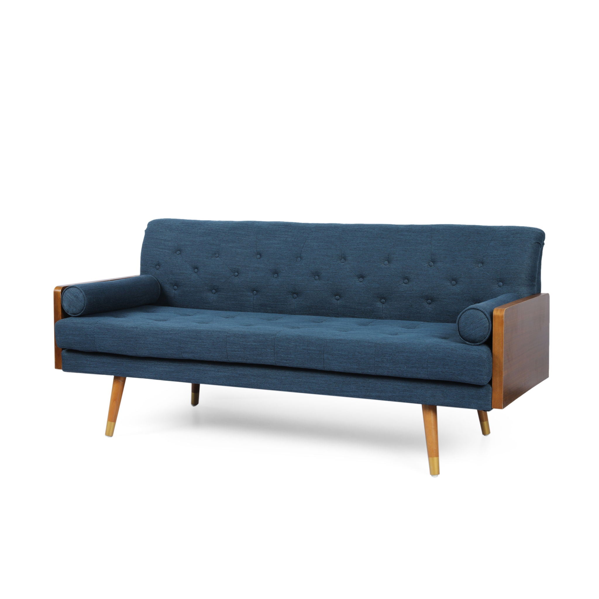 Aidan - Mid Century Modern Tufted Fabric Sofa