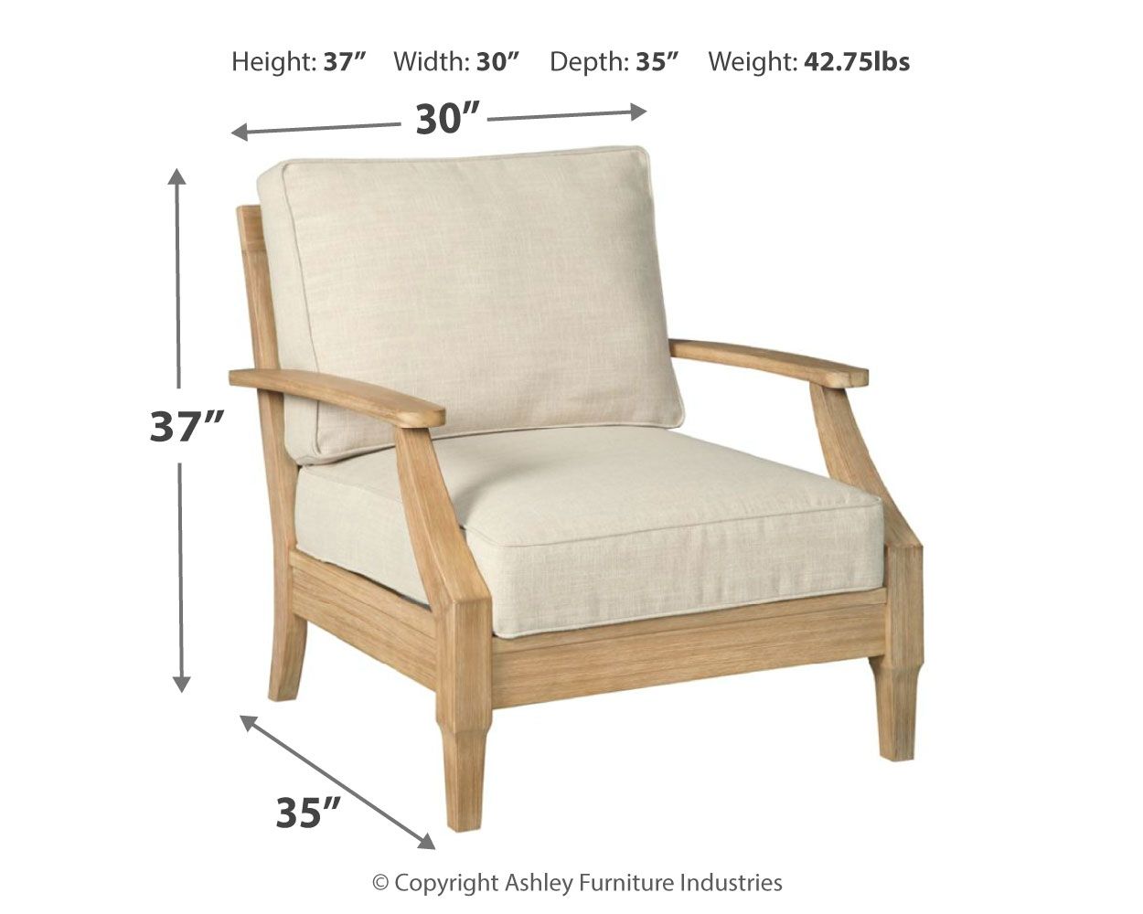 Ashley Furniture Clare - Beige - Lounge Chair W/Cushion | Meri Furniture