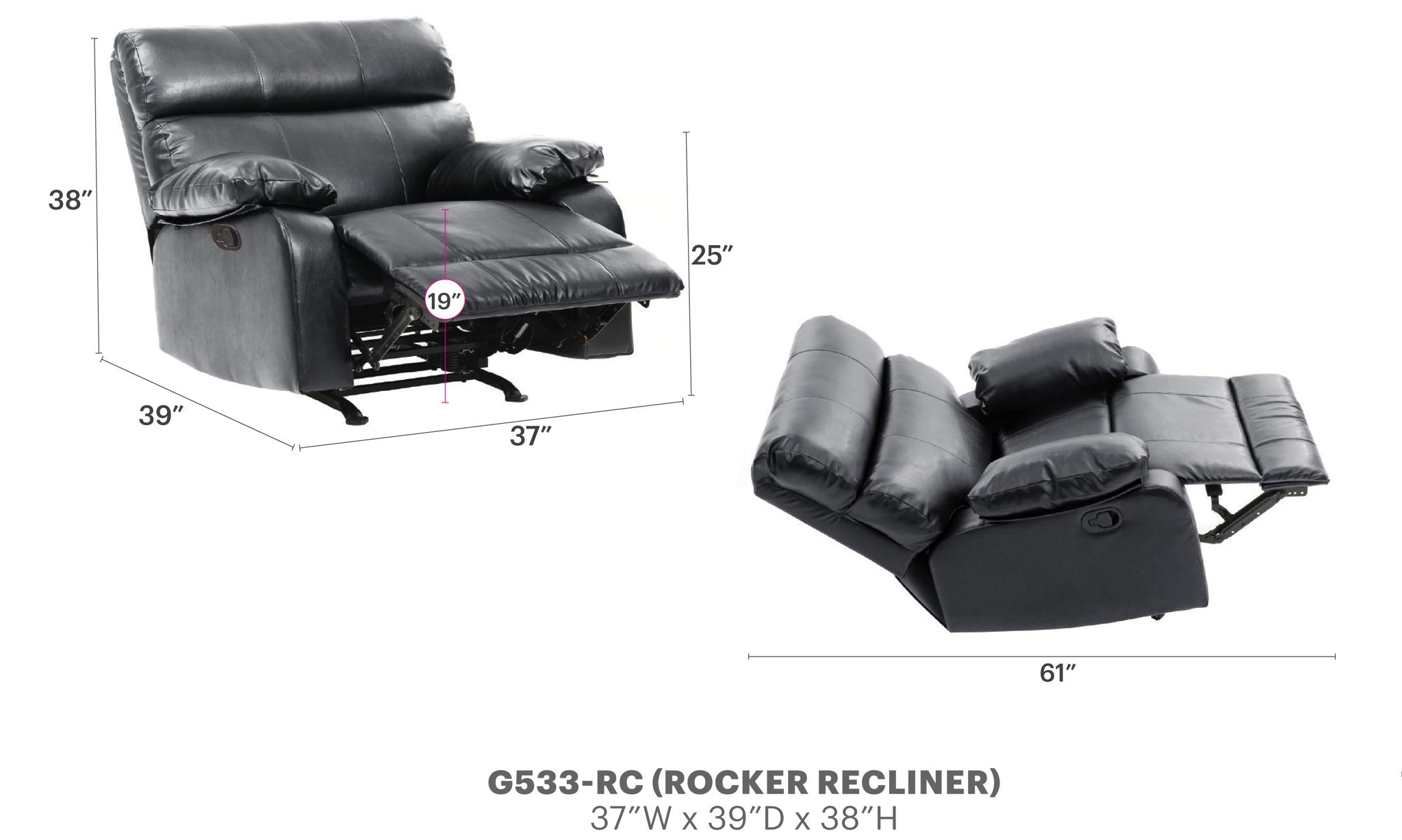 Modern Design Rocker Recliner