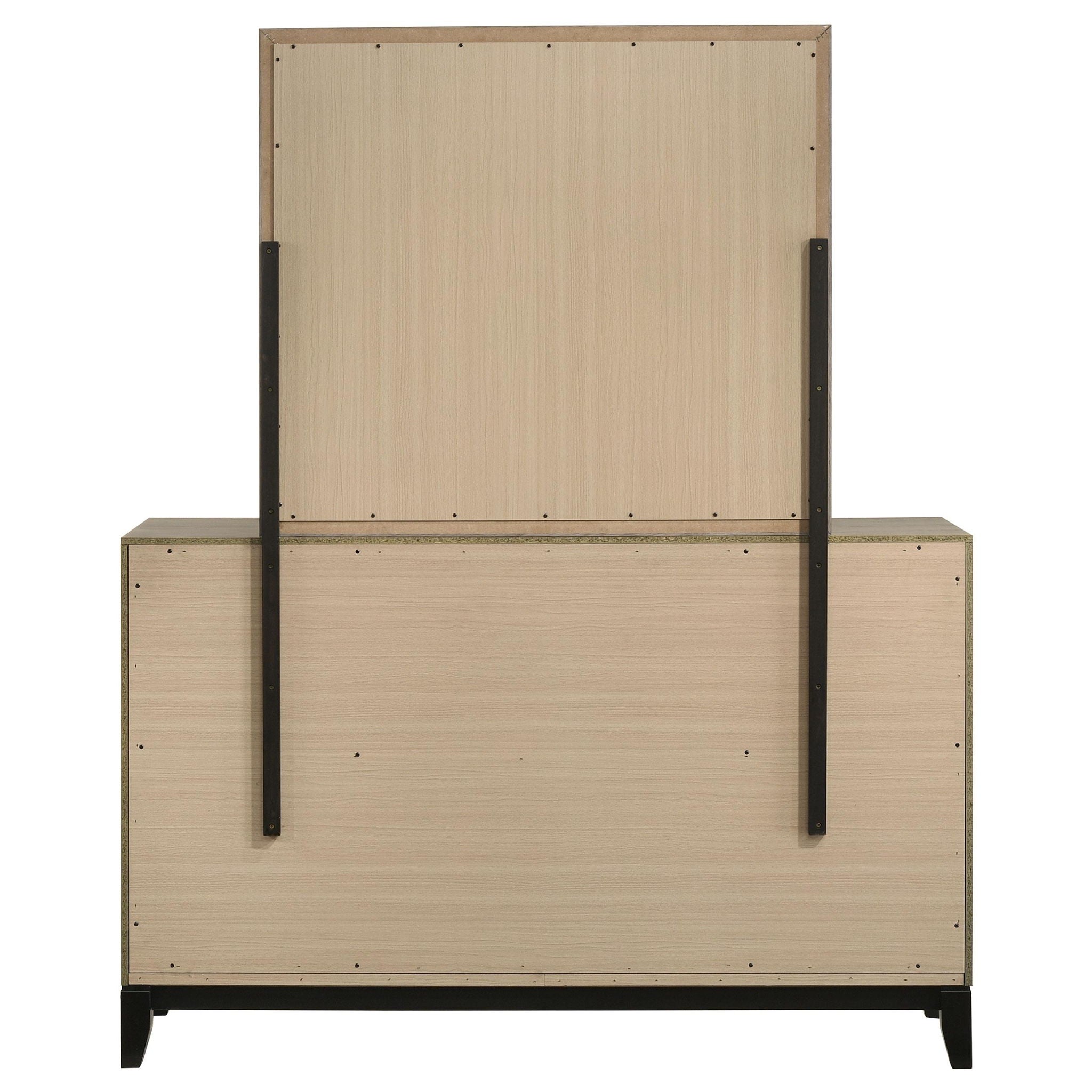 Watson 6-drawer Bedroom Dresser and Mirror Light Taupe