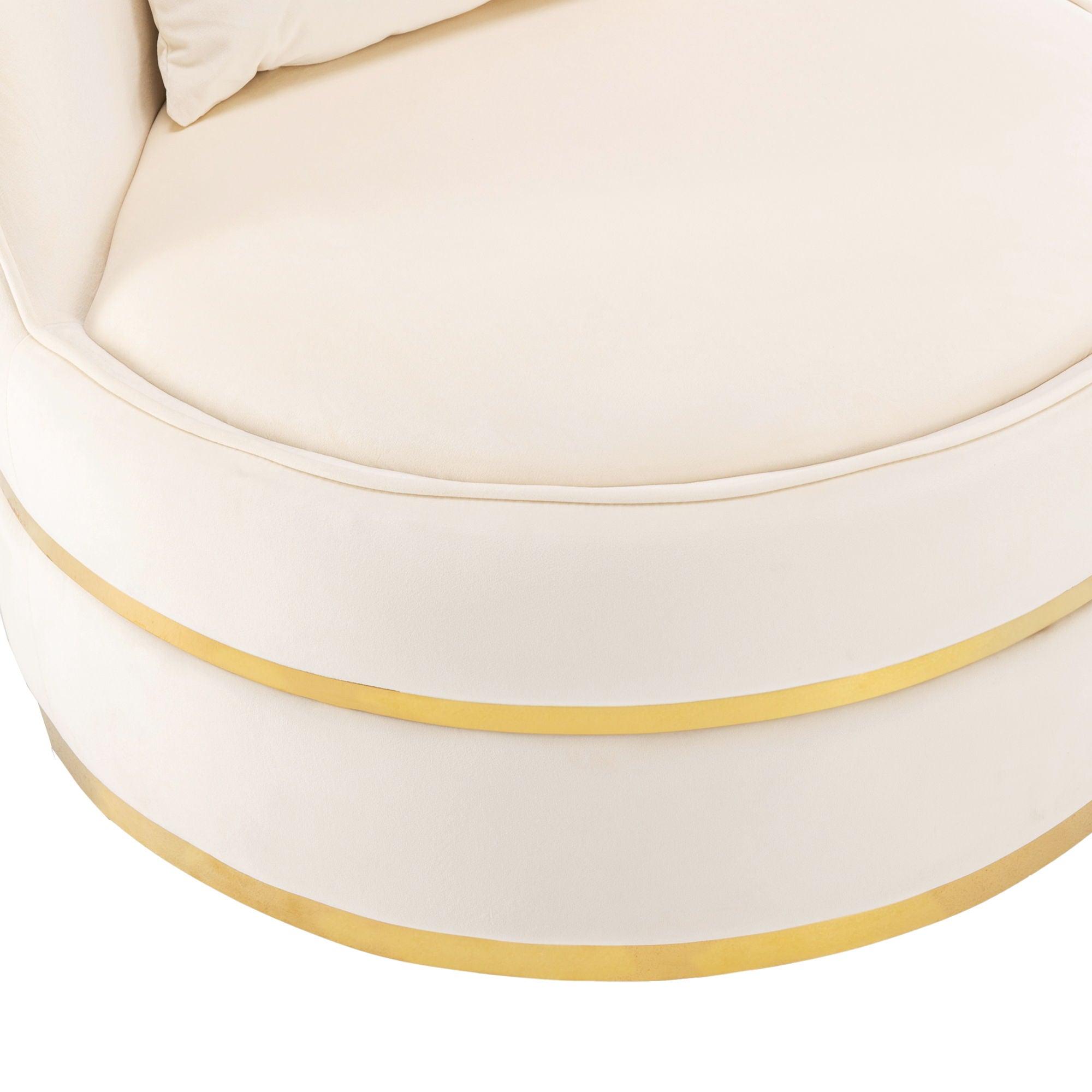 360 Degree Swivel Over Sized Upholstered Barrel Chair