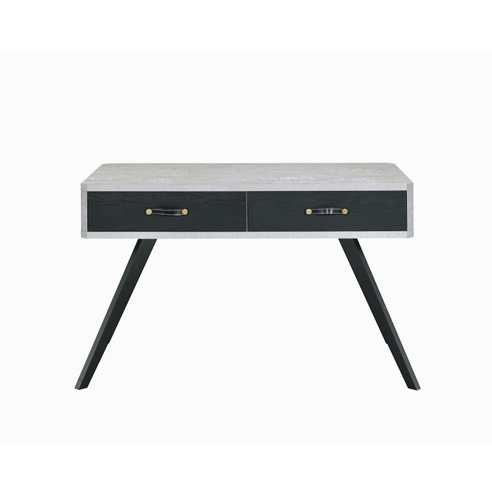 ACME Magna - Desk - Faux Concrete & Black | Meri Furniture