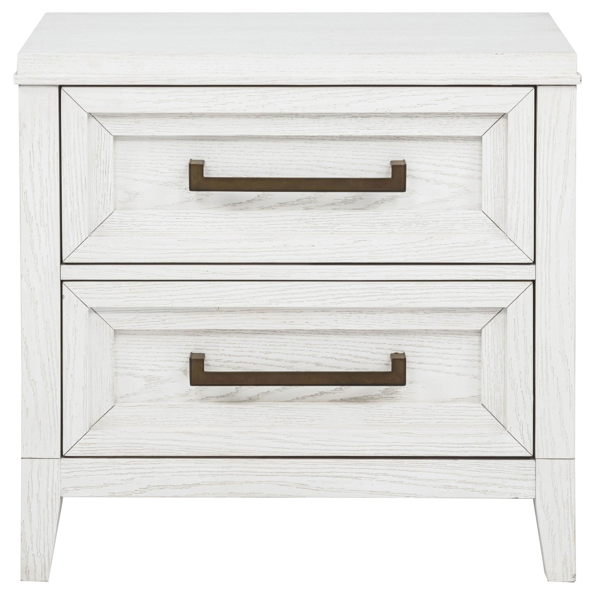 Marielle 2-drawer Nightstand Bedside Table Distressed White