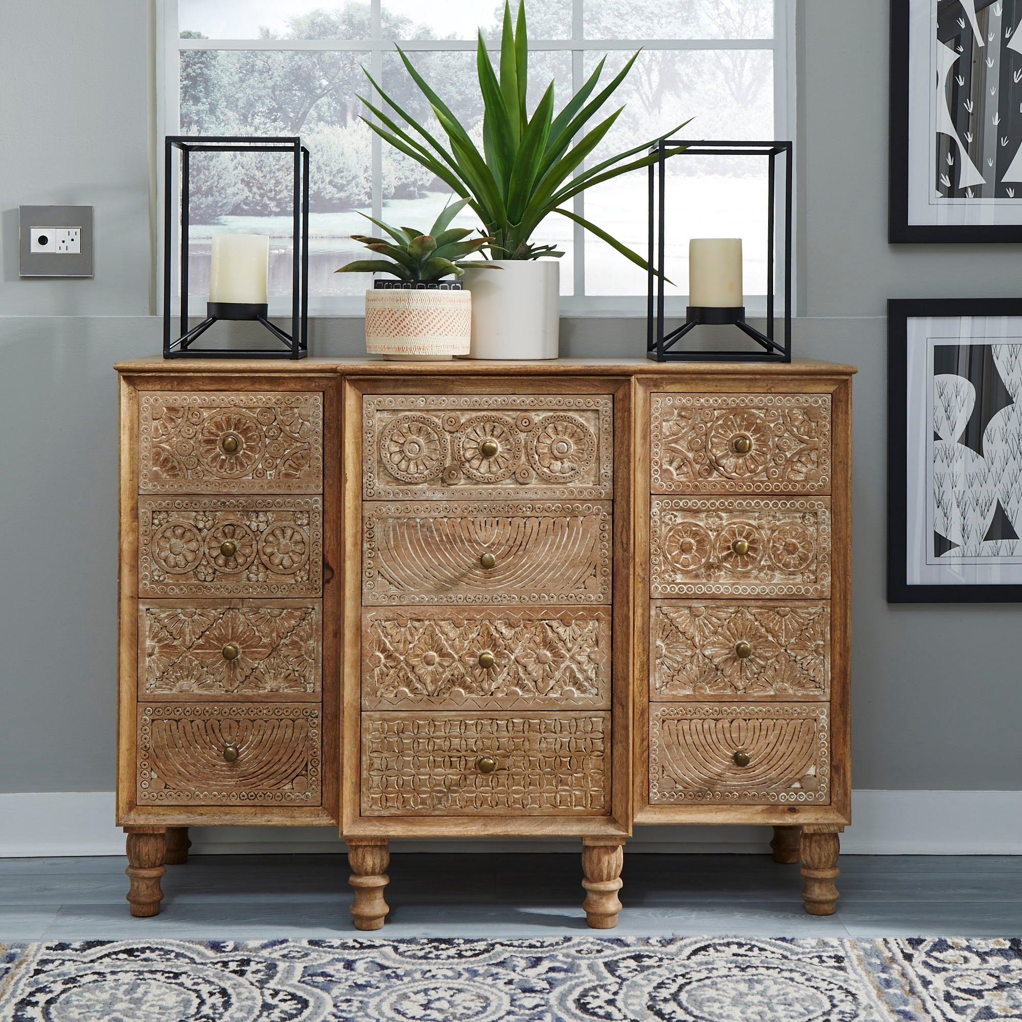 Liberty Furniture Montrose - 12 Drawer Accent Cabinet - Light Brown | Meri Furniture