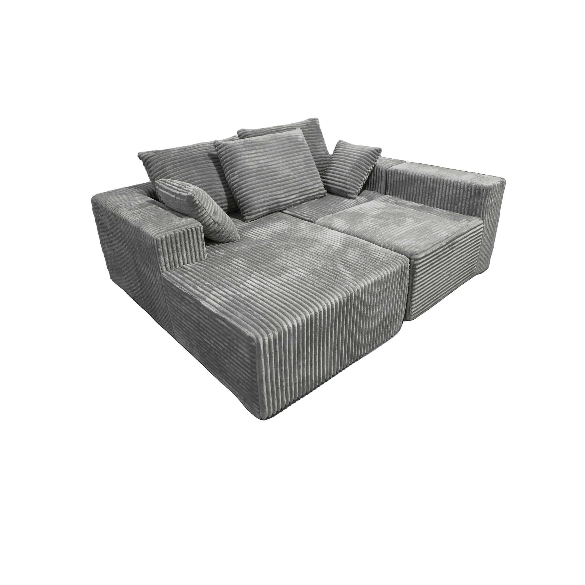 Corner Combination Sofa Sectional Couch With Soft Plush Fabric