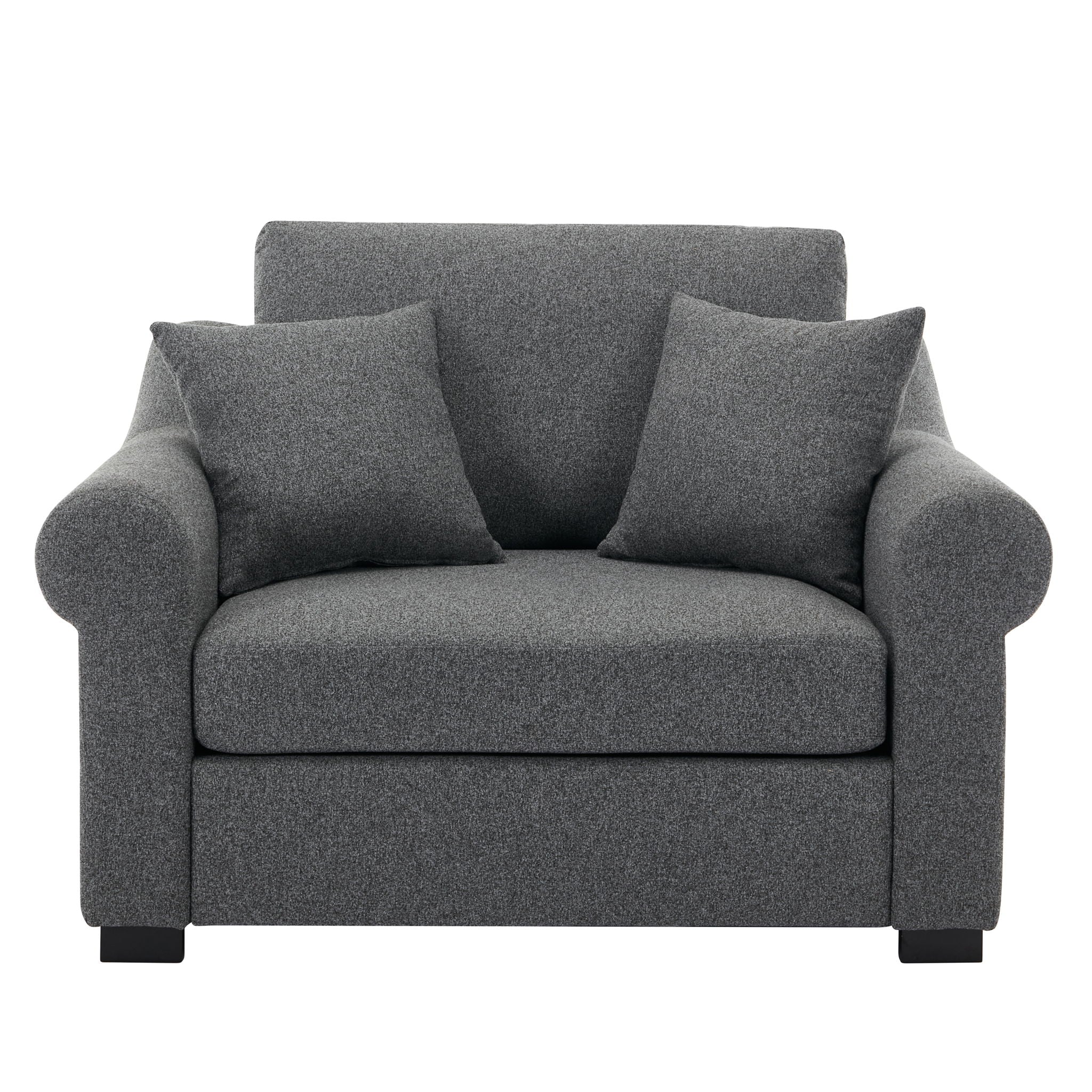 Modern Chenille Oversized Armchair, Chair And A Half, Single Sofa