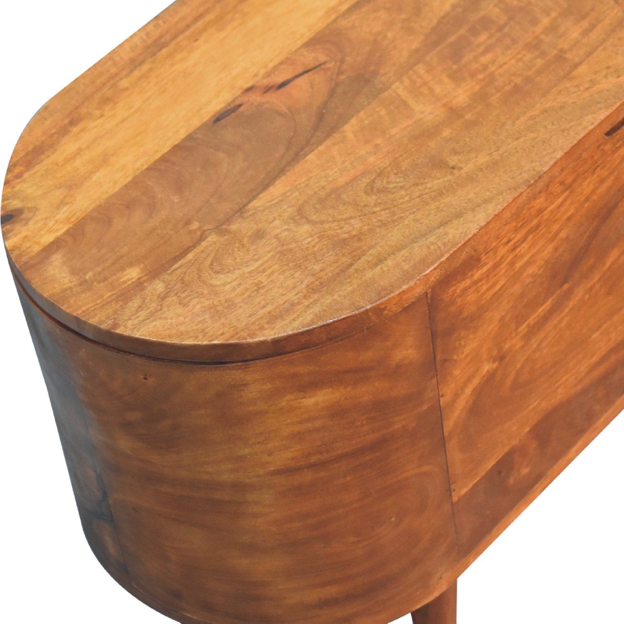 Rounded Lid Up Blanket Box