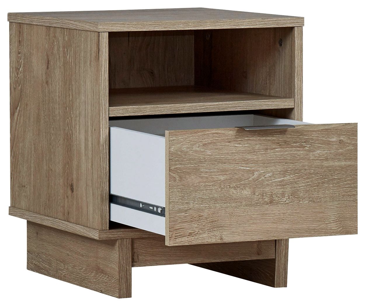 Signature Design by Ashley® Oliah - Beige - One Drawer Night Stand - 20'' Width | Meri Furniture