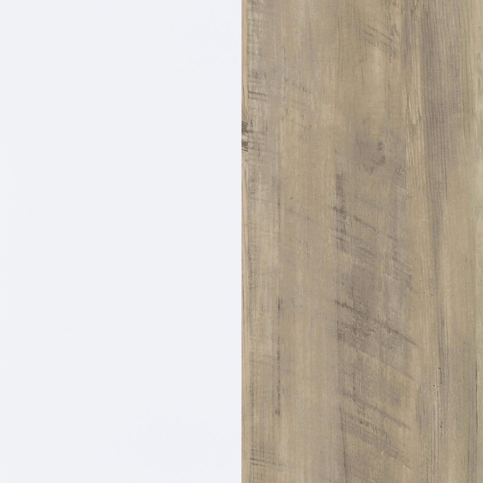 Dalton 65-inch 6-shelf Bookcase White and Distressed Pine