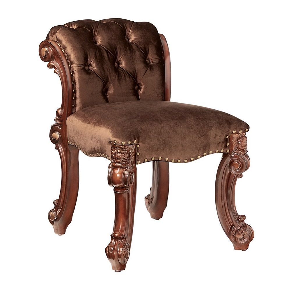 ACME Create an elegant, traditional design in your bedroom with the Vendome vanity stool. | Meri Furniture