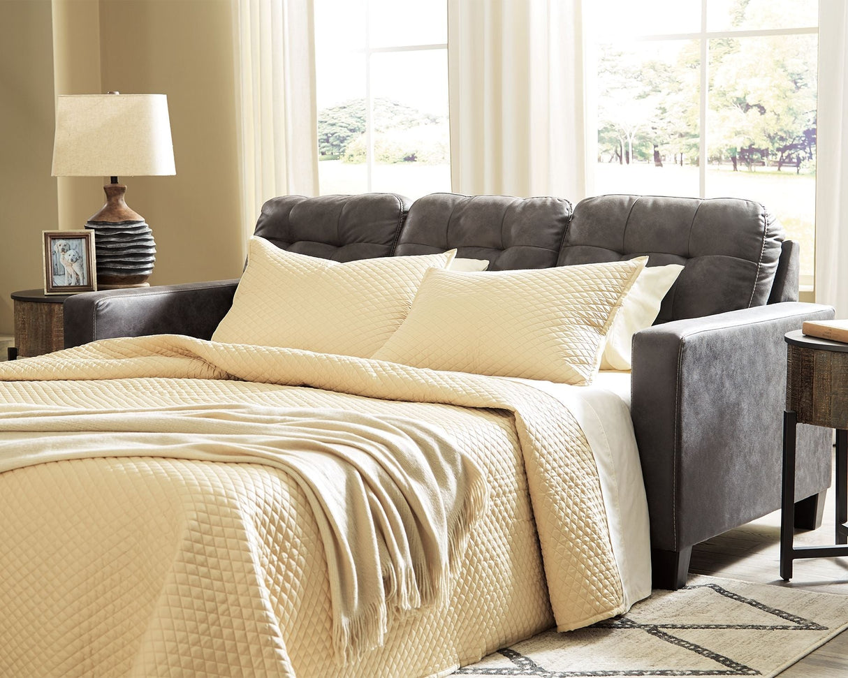 Ashley Furniture Venaldi - Gunmetal - Sofa Chaise Queen Sleeper | Meri Furniture