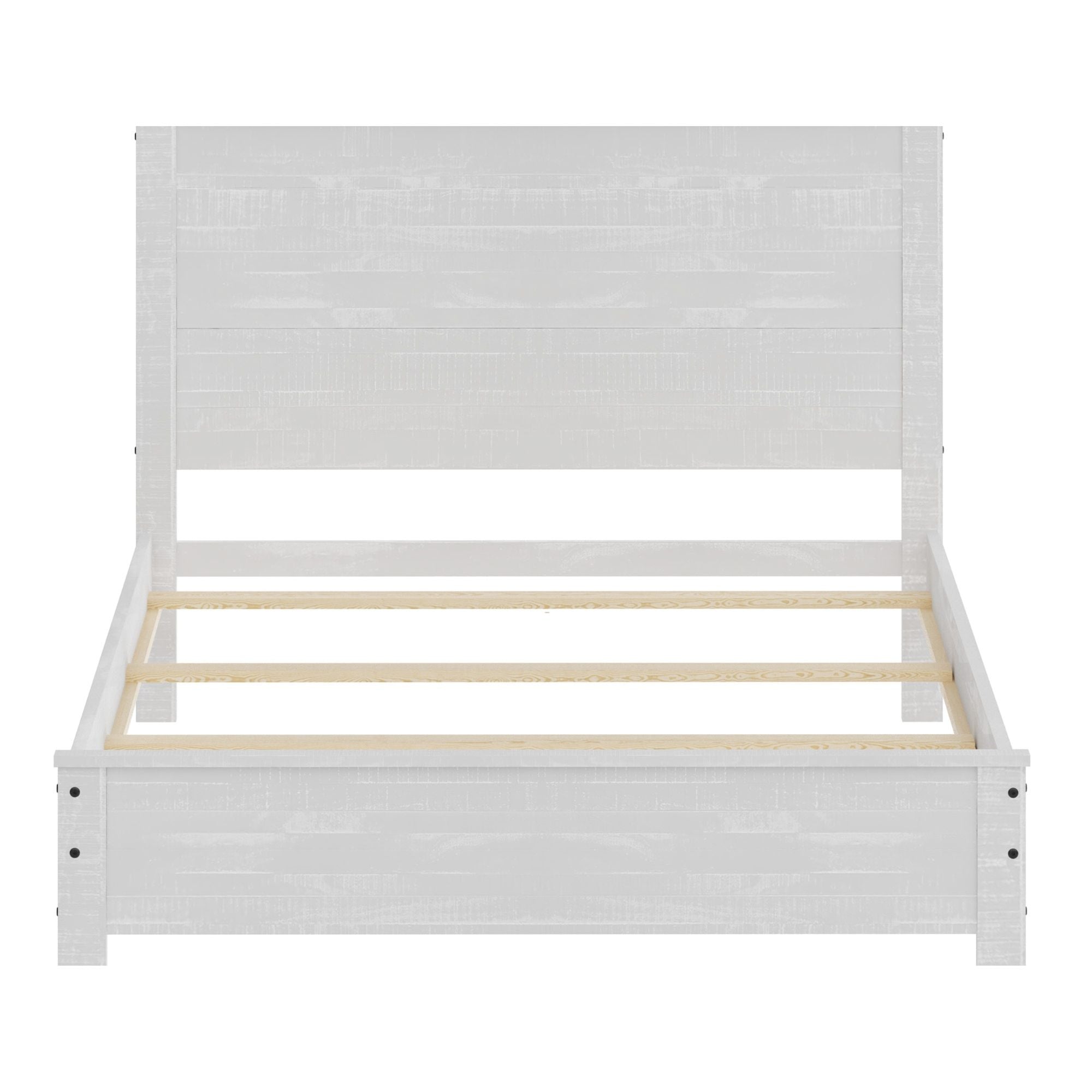 Albany - Bed Frame With Headboard, Heavy Duty Modern Rustic Design