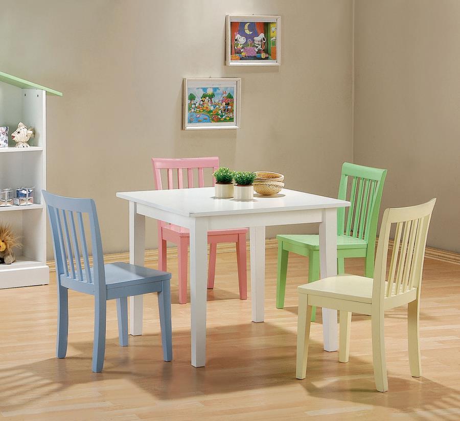 Coaster Fine Furniture Rory - 5 Piece Kids Table And Chairs Set - Multi Color | Meri Furniture