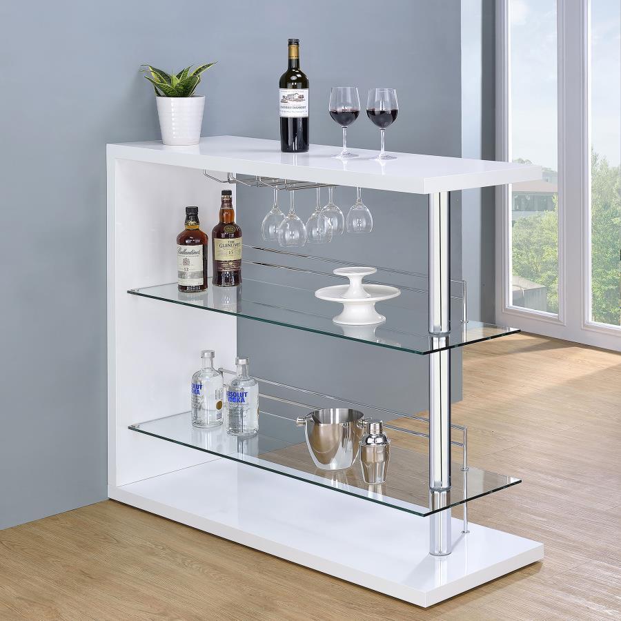 Coaster Fine Furniture Prescott - Rectangular 2-Shelf Bar Unit | Meri Furniture